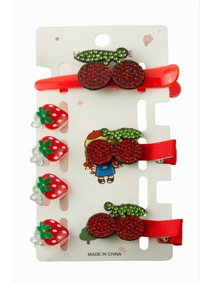 Makay Kiraz Çilek Pens Toka 8 Adet