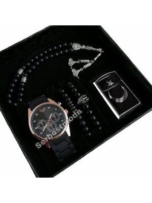 Sevgililer Günü Hediyesi Erkek Kol Saati Tespih Bileklik Hediye Seti Yıl Dönümü Hediyesi Erkeğe Hediye Erkek Saat Kombini