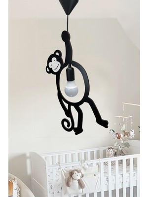 Ahşap Maymun Sarkıt Avize, Çocuk ve Bebek Odası Dekorasyonu