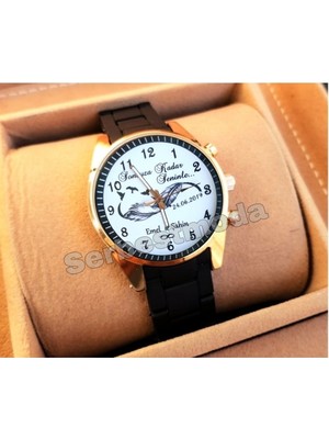 Bayana Hediye Kişiye Özel Isim Baskılı Kadın Saat Bayan Kol Saati Sevgiliye Hediye Doğum Günü Hediyesi