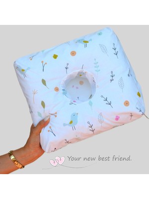 Moonzy Minimalist & Cozy , Piercing Yastığı , %100 Pamuklu Kumaştan Yıkanabilir Kılıflı, Kulak Delme Sonrası