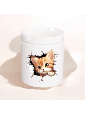 Patili Dostlar Temalı Özel Tasarım Seramik Küllük, Hayvanseverler Için Özel