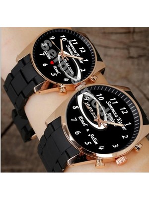 Hediye Seti Sevgili Saatleri Kişiye Özel Hediye Erkek Kadın Saat Çift Saatleri Doğum Günü Yıl Dönümü Hediyesi Sevgiliye Hediye