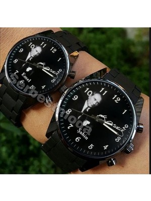 Sevgiliye Hediye Kişiye Özel Isimli Kol Saati Sevgili Saatleri Çift Saatleri Atatürk Temalı Erkek Bayan Baskılı Saat Sevgililer Günü Hediyeleri