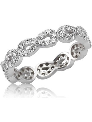 Bazarhane Gümüş Tamtur Sonsuzluk Bayan Yüzük