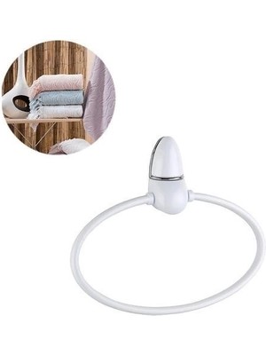 Oval Yuvarlak Halka Havluluk Dekoratif El Havlusu Tutacağı Askısı