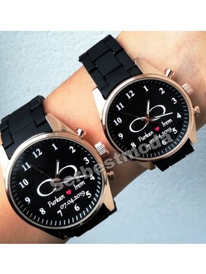 Sevgili Çift Saatleri Kişiye Özel Çift Saat Kombini Erkek Bayan Kol Saati Isimli Saat Sevgililer Günü Hediyesi Sevgili Saati Sevgiliye Hediye