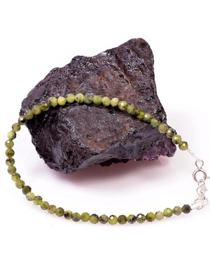 UltraMint Şık Yeşim Taşı Gümüş Bileklik, Zarif ve Doğal Takı Hediye