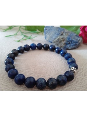 UltraMint Doğaltaş Bileklik, Lapis Lazuli Taşı, 8mm Şık ve Doğal Tarz