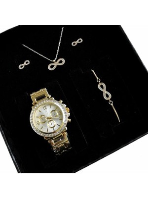 Anneler Günü Hediye Saat Kombini Kadın Saat Seti Sevgiliye Hediye Kolye Küpe Bileklik Seti Doğum Günü Hediyesi Bayana Hediye