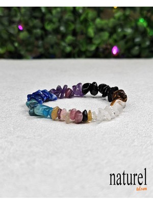 UltraMint Yedi Çakra Doğal Taş Bileklik, Enerji Dengeleyici ve Şık Takı