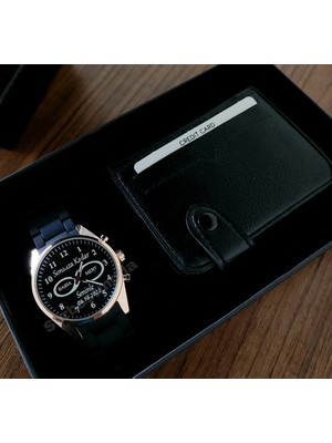 Erkek Kol Saati ve Kartlık Hediye Seti Sevgiliye Hediye Doğum Günü Yıl Dönümü Babalar Günü Sevgililer Günü Hediyesi Erkeğe Kişiye Özel Hediye