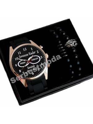 Erkek Saat Kombini Kişiye Özel Isimli Saat Erkek Bileklik Kombin Sevgililer Günü Doğum Günü Hediyesi