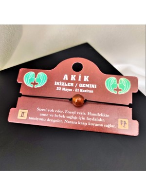 UltraMint Ikizler Burcu Akik Doğaltaş Makrome Örgülü Bileklik, Şıklık ve Enerjiyi Yansıtır