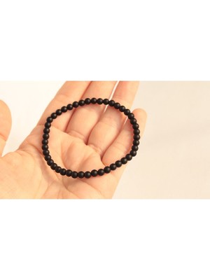 UltraMint Doğal Oniks Taş Bileklik 4mm, Şık ve Enerjik Aksesuar