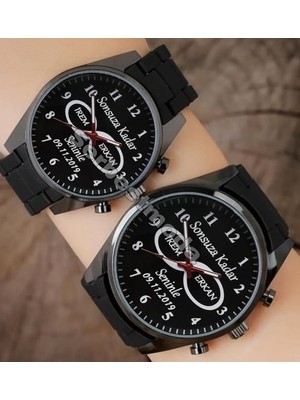 Erkek Bayan Çift Sevgili Saatleri Yıl Dönümü Hediyesi Isimli Saat Kombini Kişiye Özel Hediyeler Sevgililer Günü Hediyesi Sevgiliye Hediye