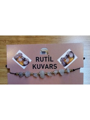 UltraMint Ayarlanabilir Rutil Kuvars Taşı Bileklik, Doğal Taş, Şık Takı