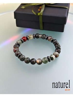 UltraMint Doğal Taş Unisex Bileklik, 8mm, Şık ve Zarif Takı Tasarımı