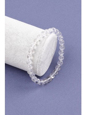 UltraMint Doğal Kristal Kuvars Taş Bileklik, 6 mm Küre Kesim, Şık ve Enerji Dolu