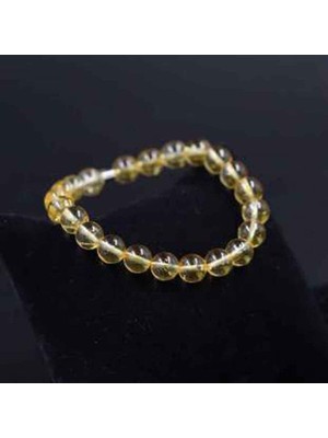 UltraMint Elastik Sitrin Taşı Bileklik, 8mm Doğal Taş, Şık ve Enerji Dolu Tasarım