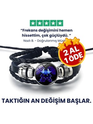 UltraMint El Yapımı Ayarlı Iki Kişilik Burç Bilekliği, Kadın ve Erkekler Için