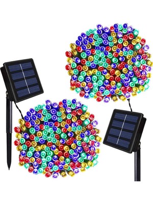 Solar Güneş Enerjili Dış Bahçe 8 Modlu 10 Metre (Rgb) 120 LED Dekoratif Aydınlatma