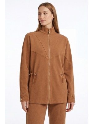 Maq Design Boss Dik Yaka Fermuarlı Kadın Ceket