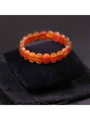 UltraMint Doğal Akik Taşı Bileklik, Elastik Misinalı, Şık ve Zarif Tasarım