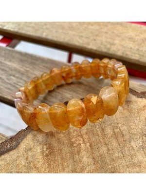 UltraMint Şık ve Özel Tasarım Sitrin Bileklik, Zarif Takı Hediye Alternatifi