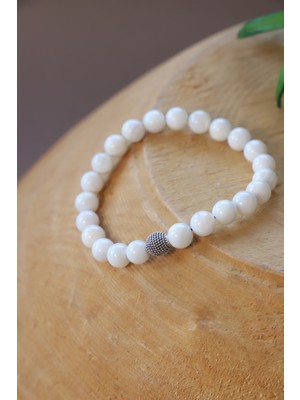 UltraMint Şık 8mm Sedef Taşı Bileklik, Doğal ve Zarif Takı Seçeneği