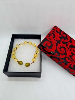 UltraMint El Işçiliği Kehribar Bebek Bileklik, Doğal ve Şık Tasarım