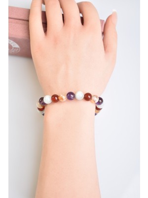 UltraMint Doğal Taş Bileklik Koç Burcu 8mm Zarif ve Şık Takı