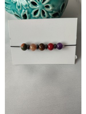 UltraMint Akrep Burcu Bileklik, Unakit, Güneş Taşı, Kaplangözü, Yıldız Kuvars, Ametist, Hematit