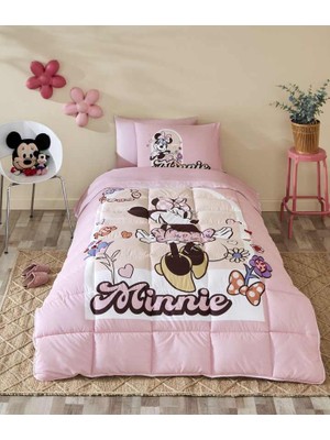 Özdilek Disney Uyku Seti Ranforce Tek Kişilik Pembe Mınnıe Garden