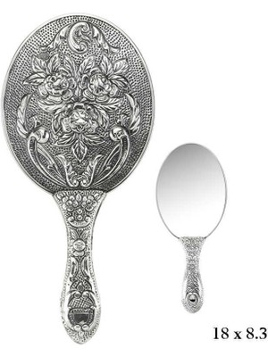 Noip 925 Ayar Gümüş Gül Motifli El Aynası KR2550019 (925)