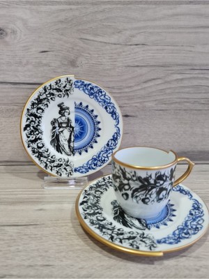 Fermato Artemıs-6 Kişilik Çift Desenli Kahve Seti