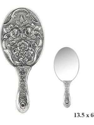 Noip 925 Ayar Gümüş Manolya Motifli Gümüş El Aynası KR2550025 (925)