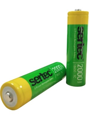 Noip 18650 3.7V 2000 Mah 1c Liıon Şarjlı Pil Başlı (925)