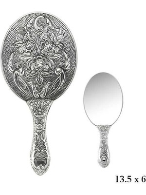 Noip 925 Ayar Gümüş Gül Motifli El Aynası KR2550017 (925)