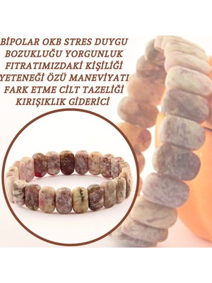UltraMint Doğal Lepidolit Taşlı El Yapımı Enerji ve Denge Süsü