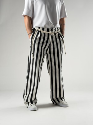 Cocopelli Çizgili Baggy Erkek Kot Pantolon COC2800