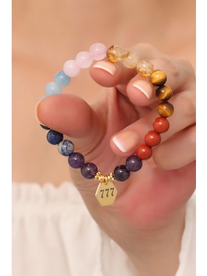 UltraMint 777 Sayı Sekanslı Enerji ve Dinginlik Bileklik, Renkli ve Şık Tasarım