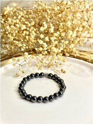 UltraMint Doğal Hematit Taşlı Erkek Bileklik, Şık ve Enerjik Tasarım