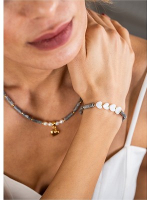 UltraMint Doğal Taşlı Takım, Şık ve Zarif Kolye Bileklik Seti