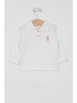 U.S. Polo Assn. U.s. Polo Assn Lisanslı Classic Krem Bebek Uzun Kol Yakalı Sweatshirt