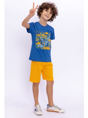 U.S. Polo Assn. Basic Cobalt Erkek Çocuk Bermuda Takım