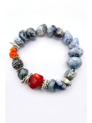 UltraMint Doğal Mercan ve Kalsit Taşlı Şık Bileklik, Zarif ve Enerji Dolu Takı