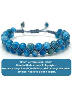 UltraMint Doğal Taş Makrome Bileklik, Ayarlanabilir, Şık ve Zarif Tasarım