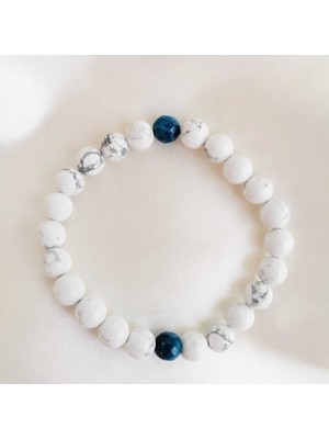 UltraMint Mavi Akik Doğal Taş Bileklik, Zarif ve Şık Takı Seçeneği