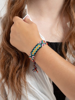 UltraMint Renkli Unisex El Yapımı Şans ve Dostluk Bilekliği